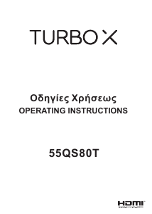 Εγχειρίδιο Turbo-X TXV-55QS80T Τηλεόραση LED