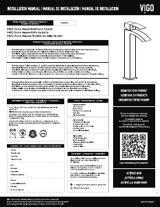 Mode d’emploi VIGO VG03007MB Robinet