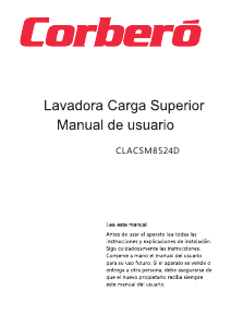 Manual Corberó CLACSM8524D Máquina de lavar roupa