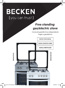 Manual Becken BMS4507N IX Fogão
