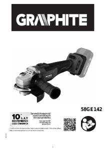 Руководство Graphite 58GE142 Углошлифовальная машина