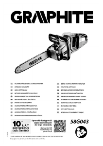 Руководство Graphite 58G043 Цепная пила