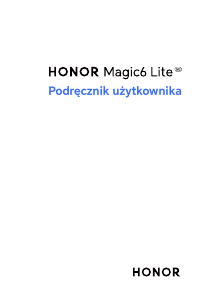 Instrukcja Honor Magic6 Lite Telefon komórkowy