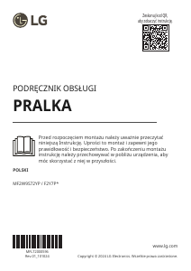 Instrukcja LG MF2W9S72YP Pralka