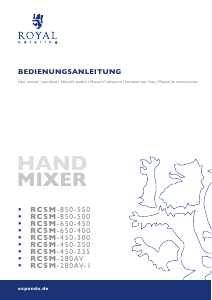 Bedienungsanleitung Royal Catering RCSM-850-550 Stabmixer