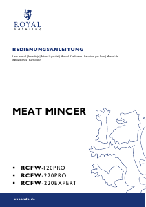 Manual de uso Royal Catering RCFW-220PRO Picadora de carne