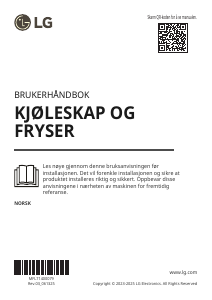 Bruksanvisning LG GBG719MDNN Kjøle-fryseskap