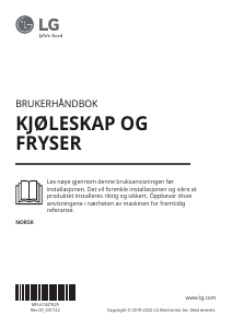 Bruksanvisning LG GSB360BASZ Kjøle-fryseskap