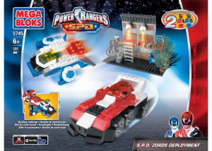 Handleiding Mega Bloks set 5745 Power Rangers SPD Zords deployment