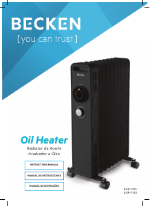 Manual de uso Becken BOR7552 Calefactor