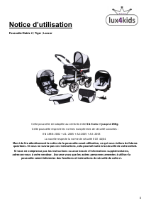 Mode d’emploi lux4kids Matrix 2 Poussette