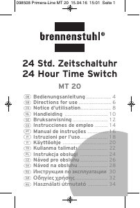 Manuál Brennenstuhl MT 20 Časový spínač