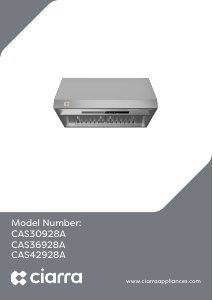 Manual Ciarra CAS30928A Cooker Hood