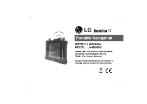 Bruksanvisning LG LN400 Bilnavigator