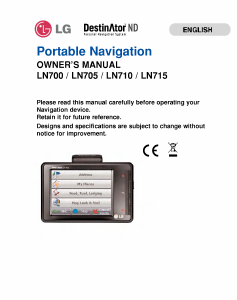 Bruksanvisning LG LN700 Bilnavigator