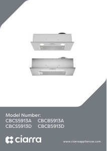 Handleiding Ciarra CBCB5913A Afzuigkap