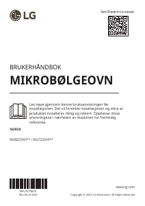 Bruksanvisning LG MG7Z2593D Mikrobølgeovn