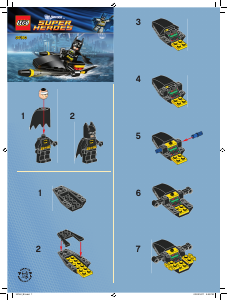 Manual Lego set 30160 Super Heroes Batman jet surfer