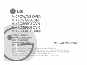 Bruksanvisning LG MS-194A Mikrobølgeovn