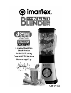 Bruksanvisning Imarflex ICB-640G Blender