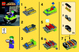 Manual Lego set 30303 Super Heroes The Joker bumper car