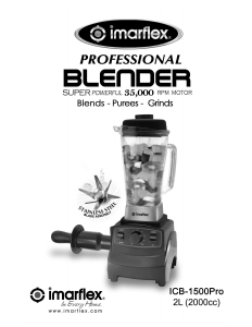 Bruksanvisning Imarflex ICB-1500PRO Blender