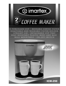 Bruksanvisning Imarflex ICM-250 Kaffebryggare