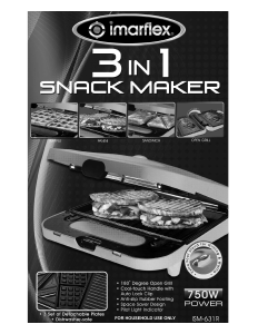 Bruksanvisning Imarflex ISM-631R Smörgåsgrill