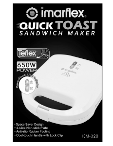 Bruksanvisning Imarflex ISM-320 Smörgåsgrill