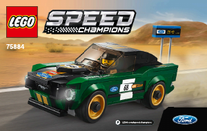 Használati útmutató Lego set 75884 Speed Champions 1968 Ford Mustang Fastback