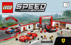 Manual Lego set 75889 Speed Champions Garagem final de ferrari