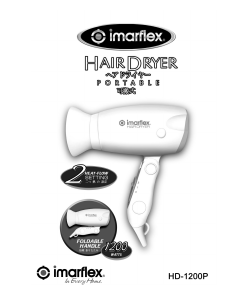 Bruksanvisning Imarflex HD-1000T Hårtork
