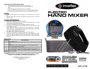 Handleiding Imarflex IMX-270B Handmixer