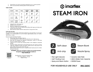 Handleiding Imarflex IRS-220C Strijkijzer
