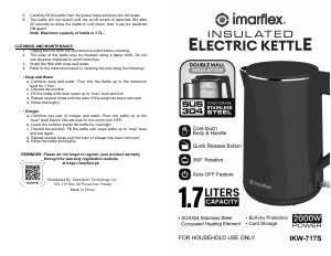 Handleiding Imarflex IKW-717S Waterkoker