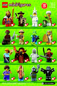 Manuale Lego set 71008 Collectible Minifigures Serie 13
