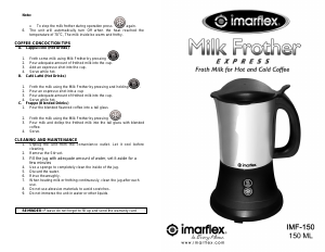 Bruksanvisning Imarflex IMF-150 Mjölkskummare