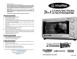 Bruksanvisning Imarflex IT-281CRS Ugn