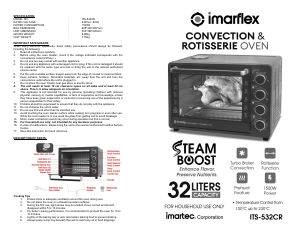 Bruksanvisning Imarflex ITS-532CR Ugn