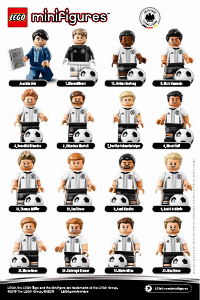 Manual de uso Lego set 71014 Collectible Minifigures Edición Mannschaft