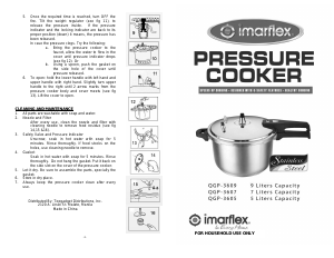 Handleiding Imarflex QGP-3609 Snelkookpan