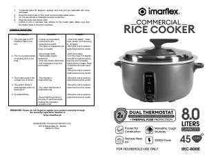 Handleiding Imarflex IRC-800E Rijstkoker