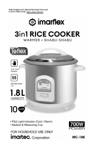Handleiding Imarflex IRC-18K Rijstkoker
