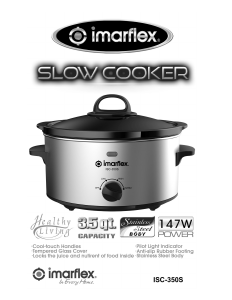 Bruksanvisning Imarflex ISC-350S Slow cooker