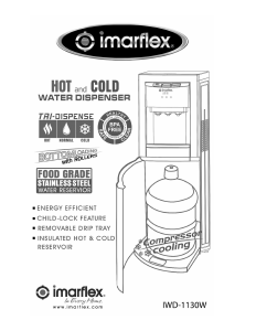 Bruksanvisning Imarflex IWD-1130W Vattendispenser