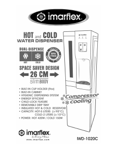 Bruksanvisning Imarflex IWD-1020C Vattendispenser