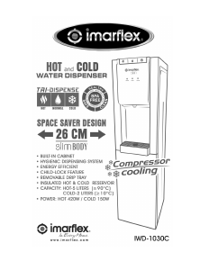Bruksanvisning Imarflex IWD-1030C Vattendispenser