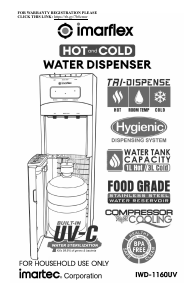 Bruksanvisning Imarflex IWD-1160UV Vattendispenser
