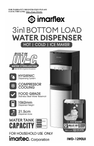 Bruksanvisning Imarflex IWD-1290UI Vattendispenser