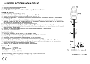 Bedienungsanleitung Lampura 1015008700 Leuchte